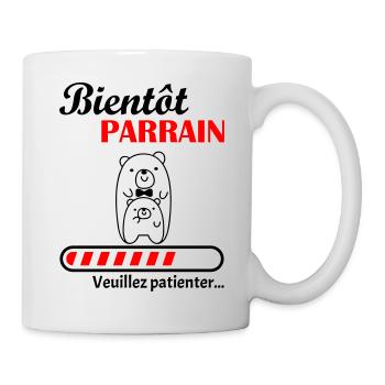 Bientôt Parrain, annonce grossesse, famille - Mug blanc - blanc - Droite