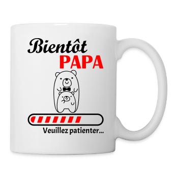 Bientôt Papa, futur père, annonce grossesse - Mug blanc - blanc - Droite