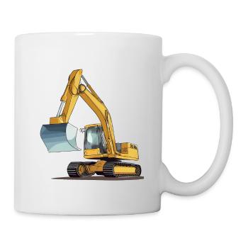 Bagger - Tasse - Weiß - Rechts