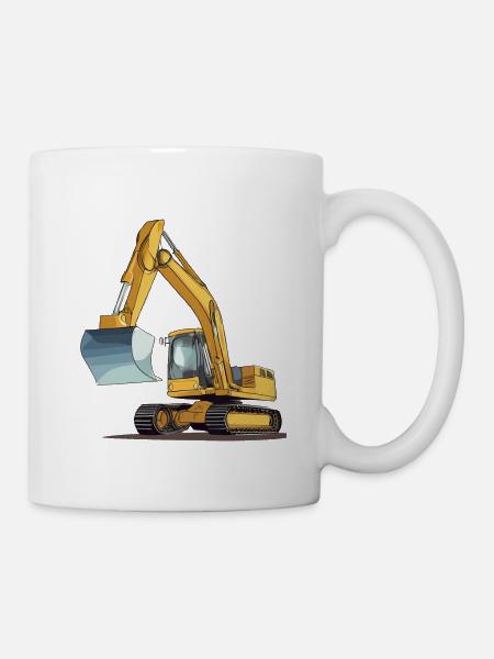 Bagger - Tasse - Weiß