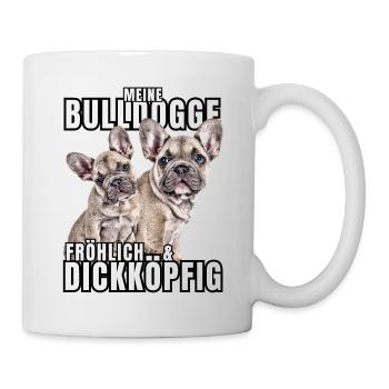 Mon BOULEDOGUE chien joyeux et têtu CHIENS - Mug blanc - blanc - Droite