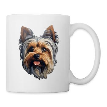 Yorkshire Terrier Head - Mug - white - Right