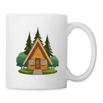 Cabane dans les bois - Mug blanc - blanc - Droite