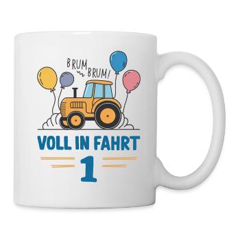 Cool Tractor 1st Birthday: Best Selling Gift! - Mug - white - Right