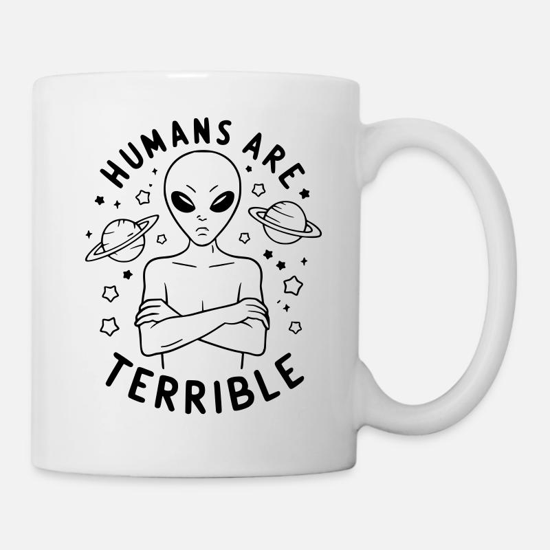 Humans are terrible - Tasse - Weiß