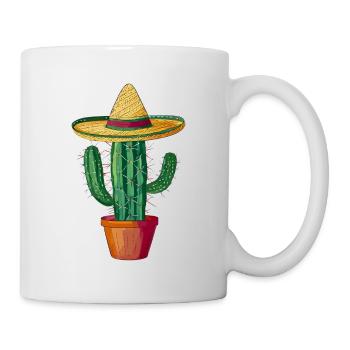 Cactus with sombrero - Mug - white - Right