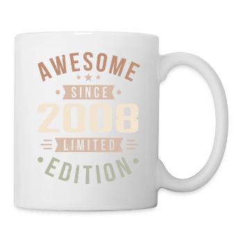 Original 2008 Jahrgang Vintage Geburtstag 2008 - Tasse - Weiß - Rechts