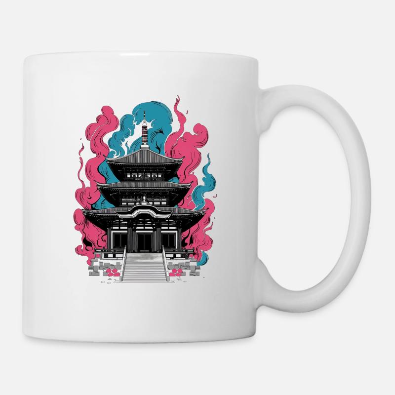 Le temple s’élève des nuages - Mug blanc - blanc
