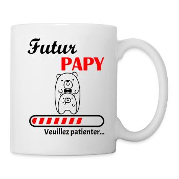 Futur Papy, futur grand-père, annonce grossesse - Mug blanc - blanc - Droite