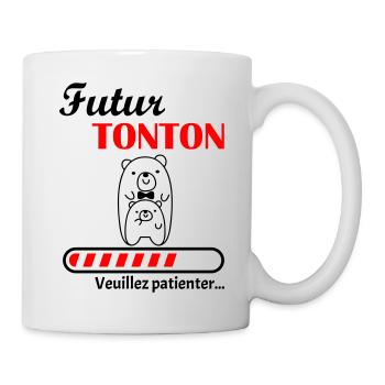 Futur Tonton, futur oncle, annonce grossesse - Mug blanc - blanc - Droite