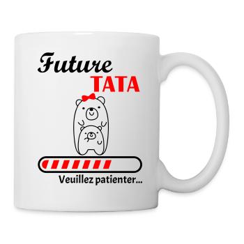 Future Tata, future tante, annonce grossesse - Mug blanc - blanc - Droite