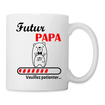 Futur Papa, futur père, annonce grossesse - Mug blanc - blanc - Droite