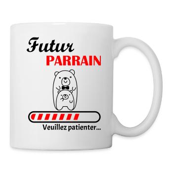 Futur Parrain, annonce grossesse, famille - Mug blanc - blanc - Droite