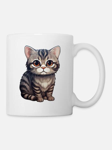 British Shorthair Katze - Tasse - Weiß