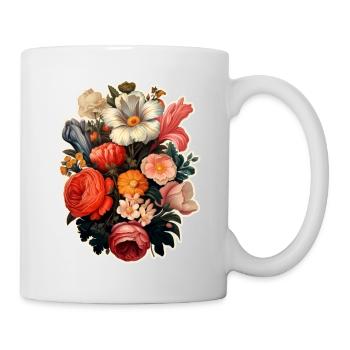 Bouquet of flowers colorful - Mug - white - Right