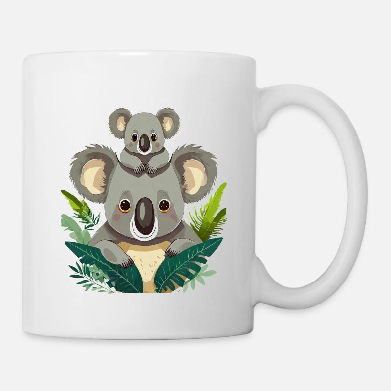Niedlicher Koala im Urwald - Tasse - Weiß