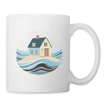 House by the sea - Mug - white - Right
