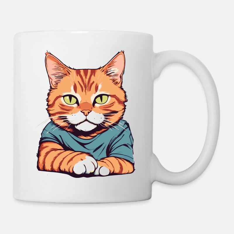 Chat Tigre de compagnie - Mug blanc - blanc