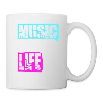Music Is My Life Musik Ist Mein Leben Liebe Spruch - Mug - white - Right