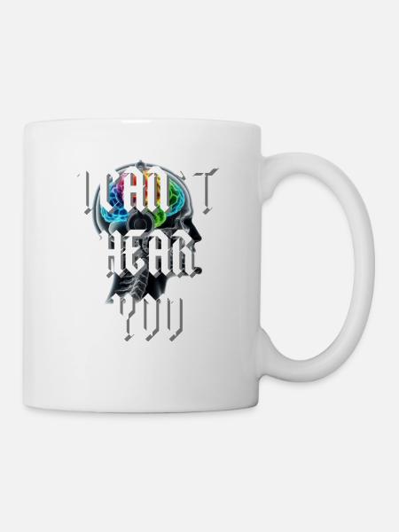 Je t’entends pas - Mug blanc - blanc