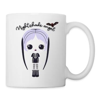 Ange de la morelle avec chauve-souris - Mug blanc - blanc - Droite
