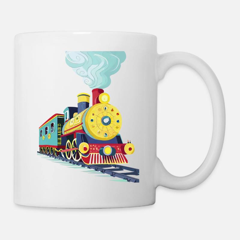 Une locomotive mignonne - Mug blanc - blanc