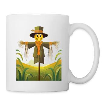 Scarecrow in a field - Mug - white - Right