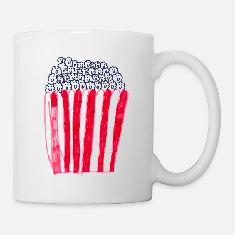Popcorn - Tasse - Weiß