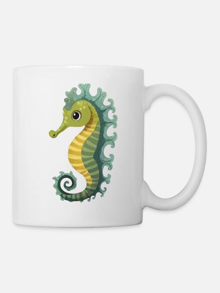 Seepferdchen - Tasse - Weiß