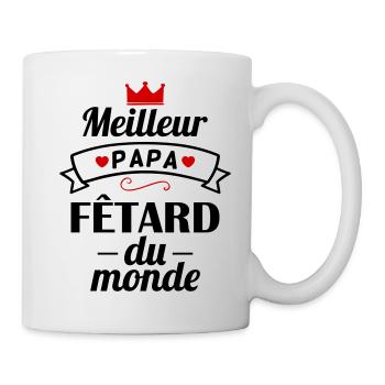 Meilleur papa fêtard du monde, fête des pères - Mug blanc - blanc - Droite