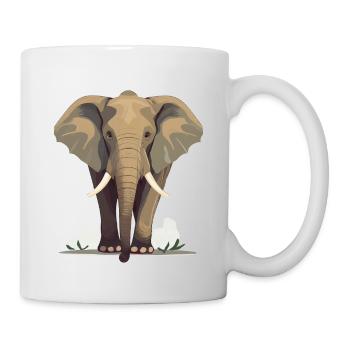 Éléphant - Mug blanc - blanc - Droite