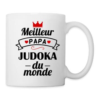 Meilleur papa judoka du monde, fête des pères - Mug blanc - blanc - Droite