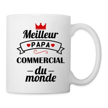 Meilleur papa commercial du monde, fête des pères - Mug blanc - blanc - Droite