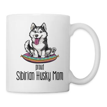 proud siberian husky mom - proud husky mom - Mug - white - Right