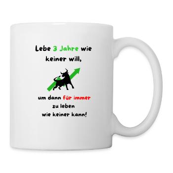 Trading Spruch Candlesticks Trend online Börse - Tasse - Weiß - Rechts