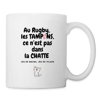 Rugby Tampons Chatte - Mug blanc - blanc - Droite