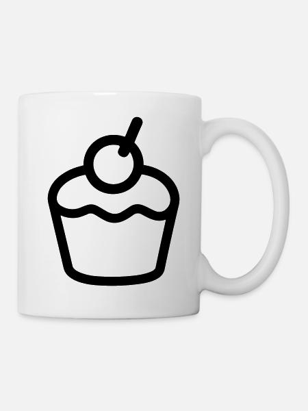 Cupcake - Tasse - Weiß