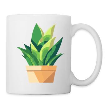 Plant Green Potted Plant Leaves - Mug - white - Right
