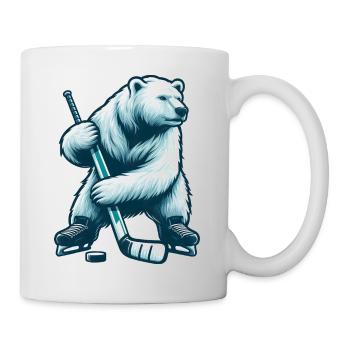 Ours polaire Ours polaire Hockey Sports de hockey sur glace - Mug blanc - blanc - Droite