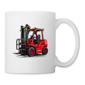 Gabelstapler - Tasse - Weiß - Rechts
