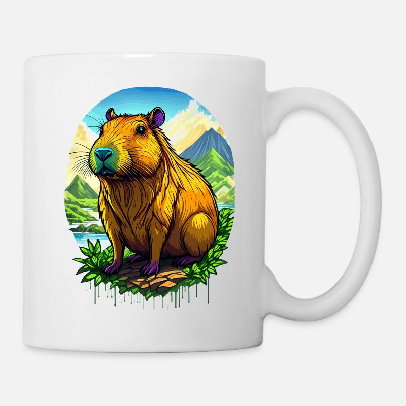 Capybara oder Wasserschwein - Tasse - Weiß