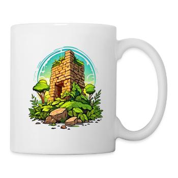 Auf ins Abenteuer – Ruine mit wilder Natur - Tasse - Weiß - Rechts
