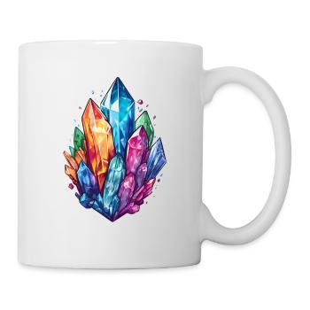 Bunter Kristal, Kunst ausgefallen, für fantasy - Tasse - Weiß - Rechts