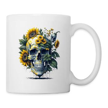 Sunflower Skull - Mug blanc - blanc - Droite
