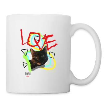 "Cat 2LovE" by Acryl Galerie & Design - Tasse - Weiß - Rechts
