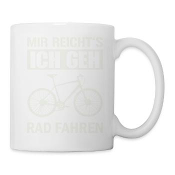 mir reichts rad fahren - Tasse - Weiß - Rechts