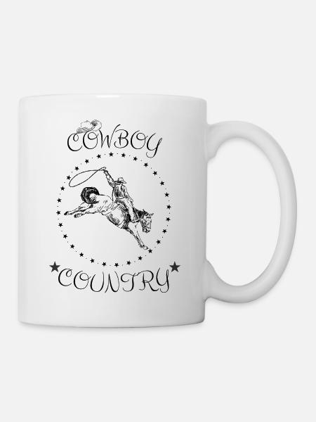 Cowboy Country - Tasse - Weiß