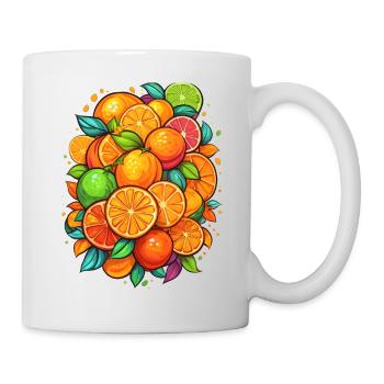 Agrumes - Mug blanc - blanc - Droite