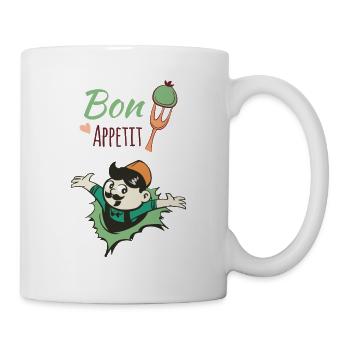 Chef cooks bon appétit - Mug - white - Right