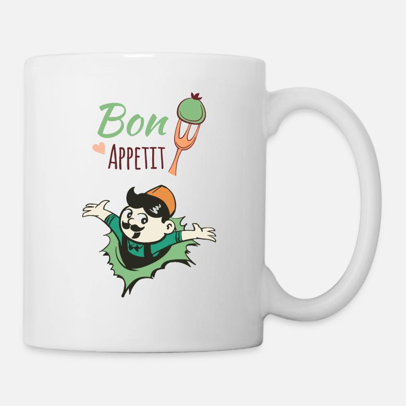 Chef cuisine bon appétit - Mug blanc - blanc